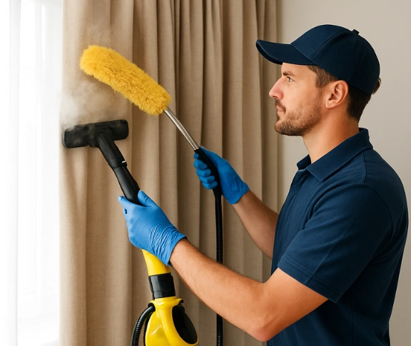 Trusted drapes cleaning technician Matty Curtain Cleaning logan-reserve QLD