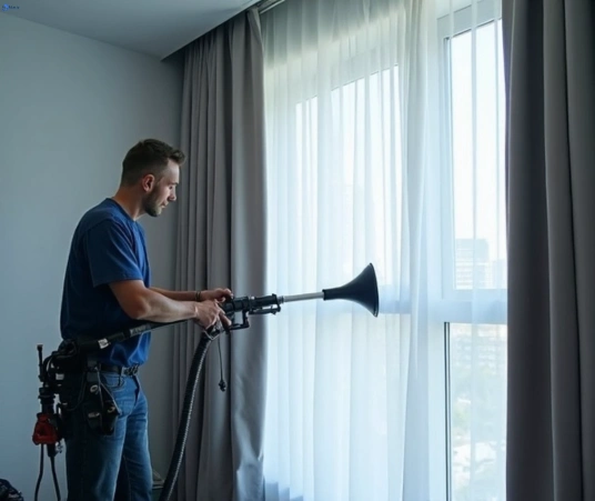 Professional drapes cleaning process tools Matty Curtain Cleaning logan-reserve